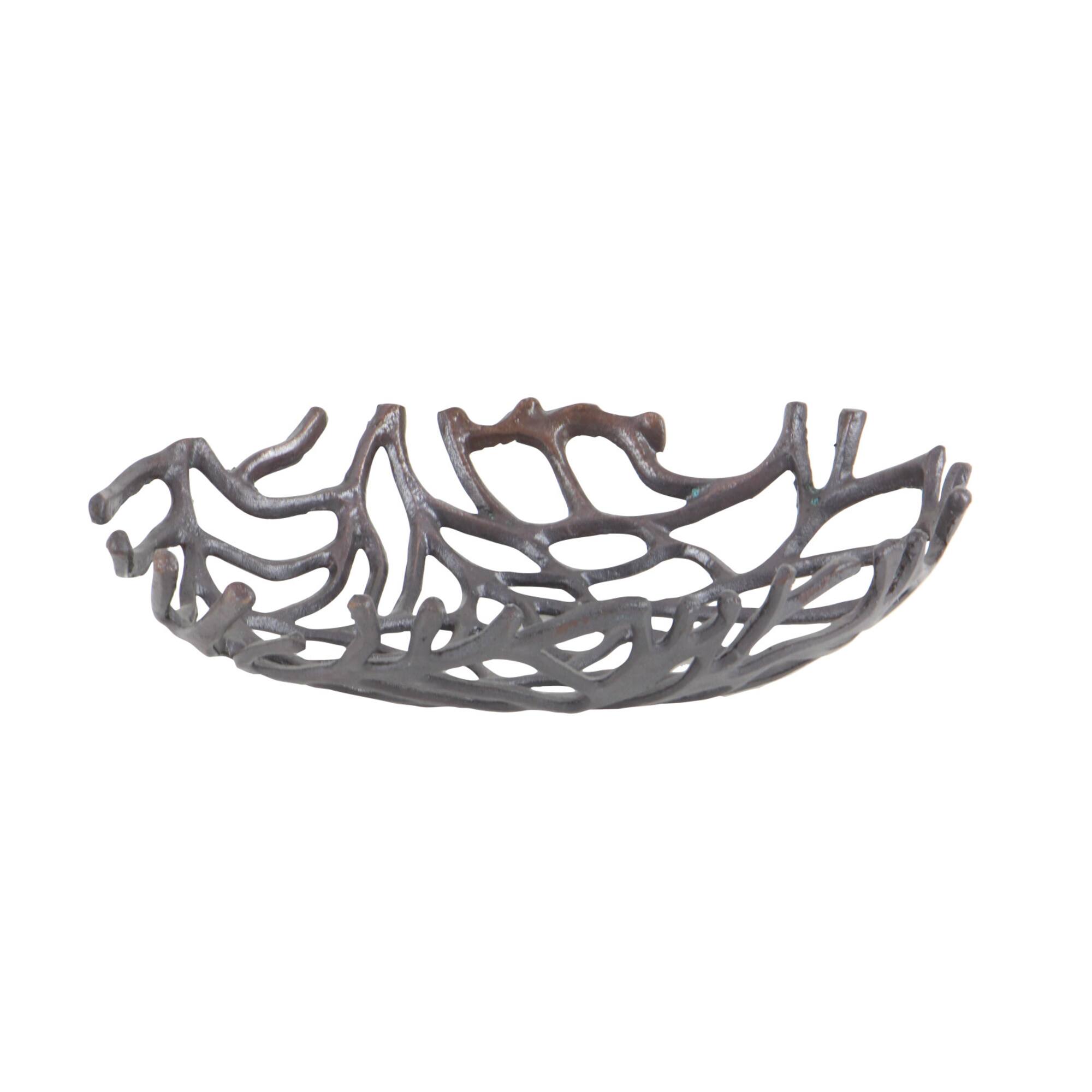 Set of 2" Black Aluminum Coastal Tray, 15", 12"